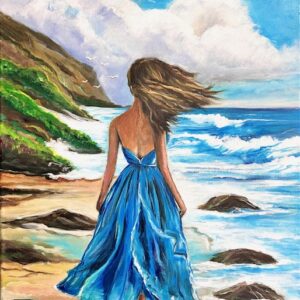 Frau am Strand
