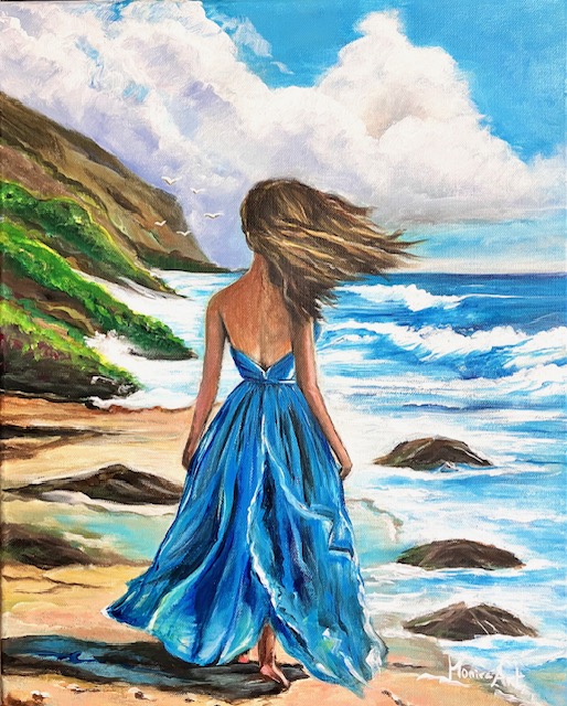 Frau am Strand