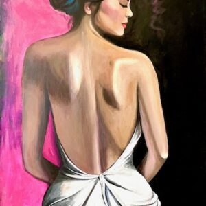 Ölgemälde von Frau mit Nacken Rücken von Monira Art