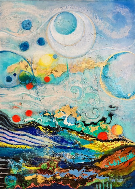 Abstract art work of Monira Art of flows in space