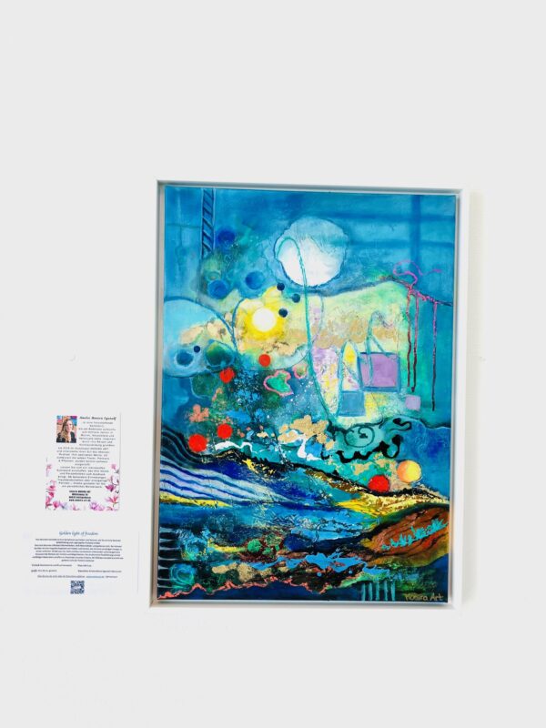 Abstraktes Gemälde von Monira Art an weißer Wand