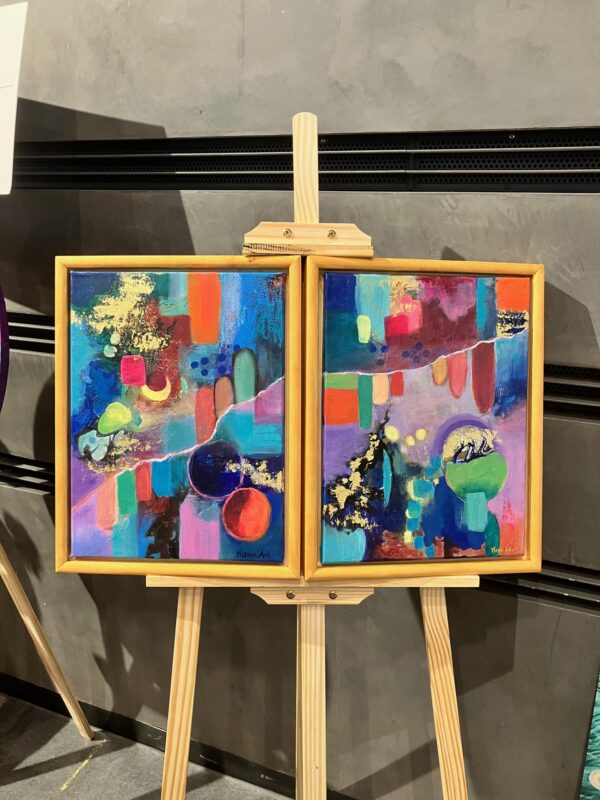 Abstrakte Ölgemälde auf Leinwand von Monira Art