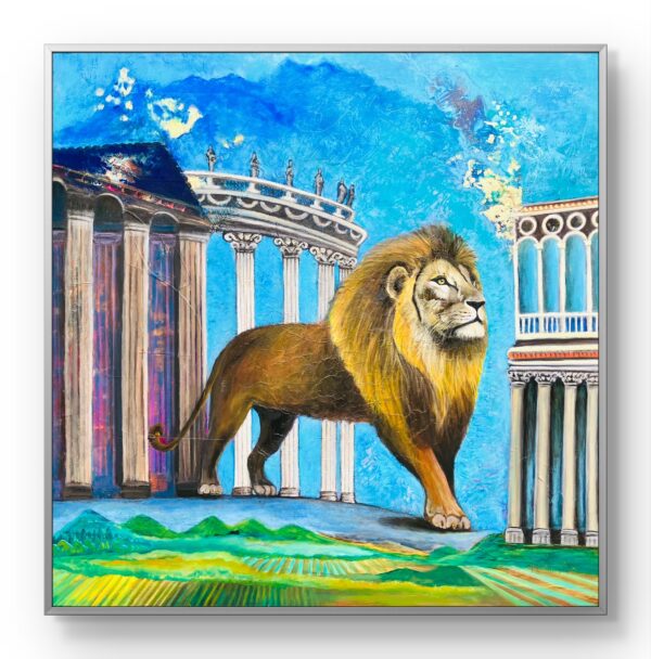 Lion painting by Monira Art